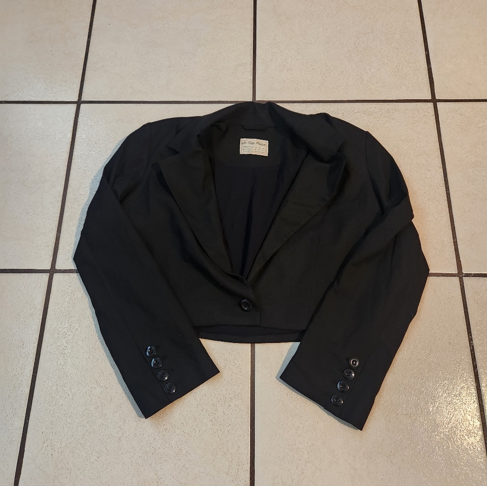 Free People Cropped Blazer SzL